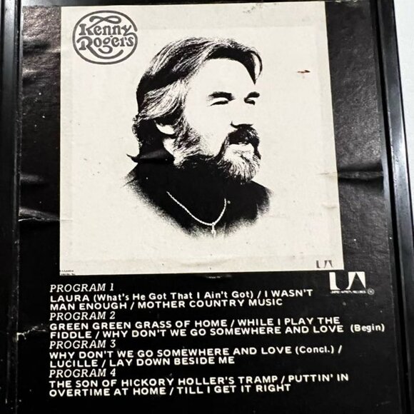 Vintage Kenny Rogers Self Titled 1976 United Artists 8 Track Cartridge EA 689-H - Picture 3 of 5